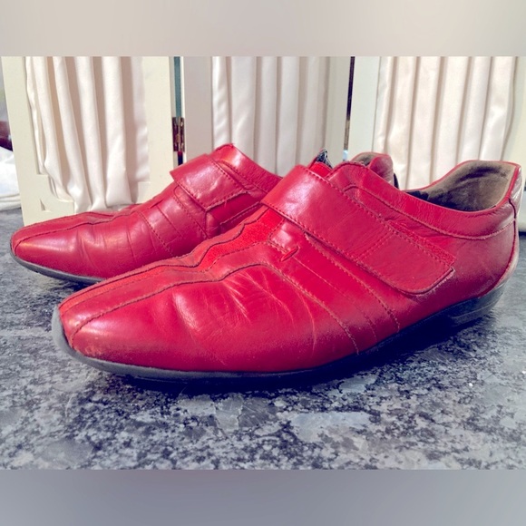 Paul Green Munchen red leather loafers - Picture 6 of 9